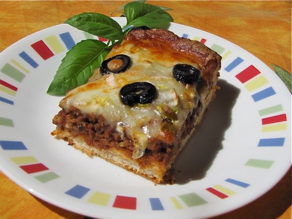 deep dish pizza
