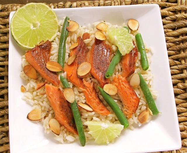 5714622814 544d95fe0c z Smoked Salmon Rice Bowl