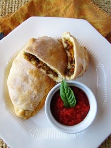 Sausage Pepper Calzones 225x300 Sausage & Pepper Calzones