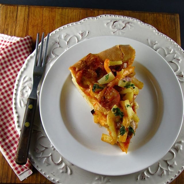 Homemade Hawaiian Smoked Sausage Pizza 8442294431 d209918404 z Homemade Hawaiian Smoked Sausage Pizza