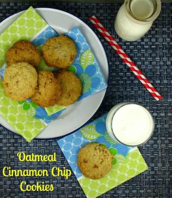 Oatmeal Cinnamon Chip Cookies oatmeal cookies Oatmeal Cinnamon Chip Cookies