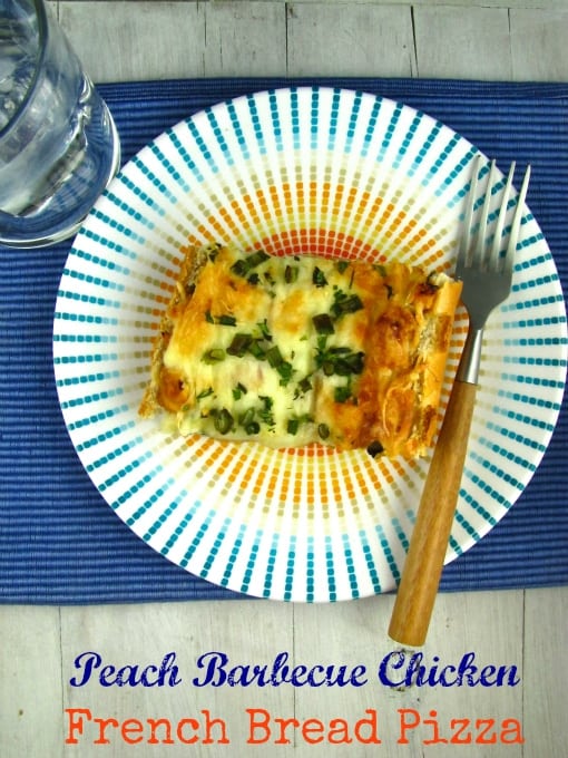 Peach Barbecue Chicken French Bread Pizza Miss in the Kitchen Peach Barbecue Chicken French Bread Pizza