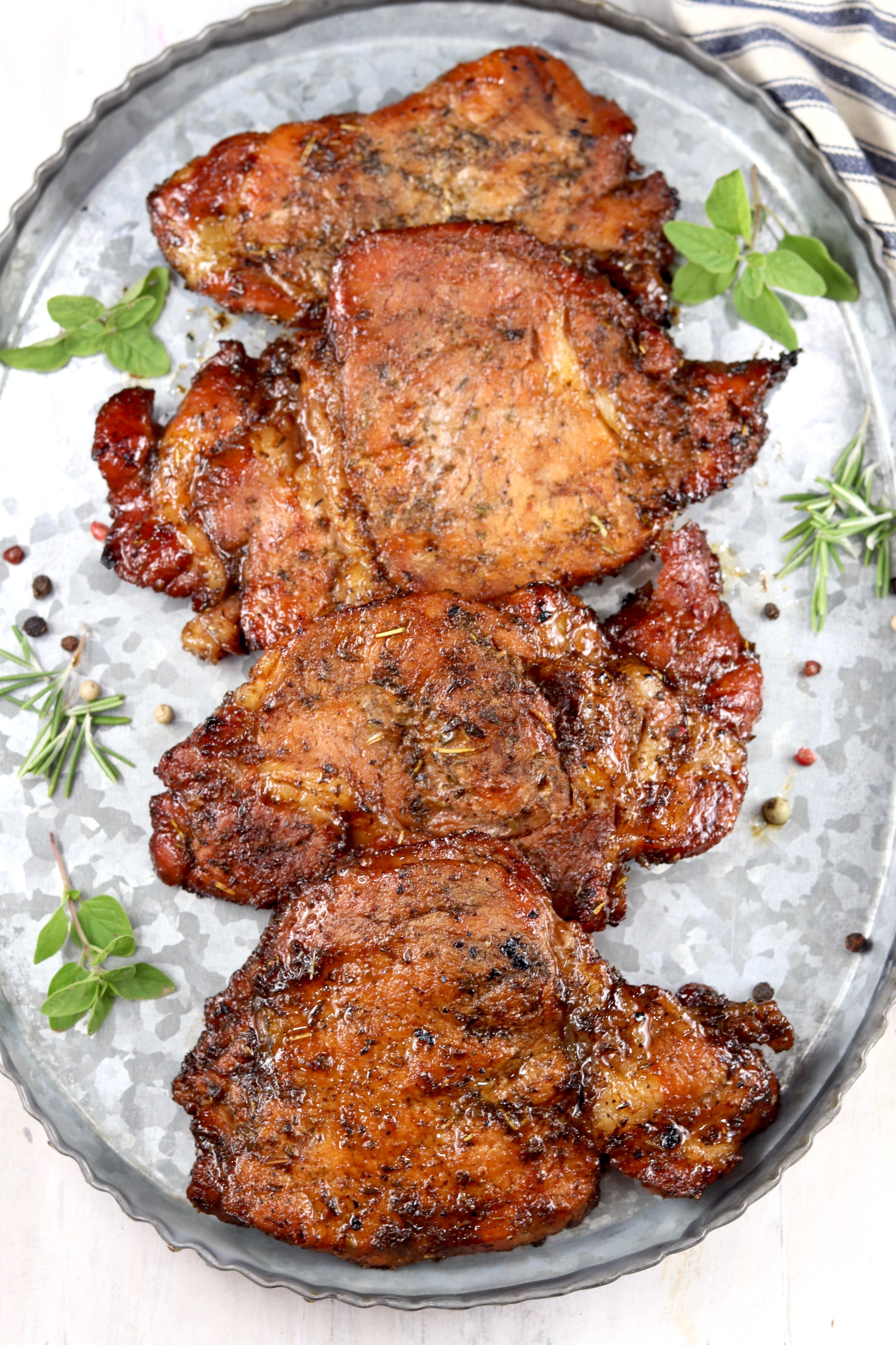 Easy Marinated Pork Chops Grilled Or Baked Miss In The Kitchen,What Do Horses Eat Out Of