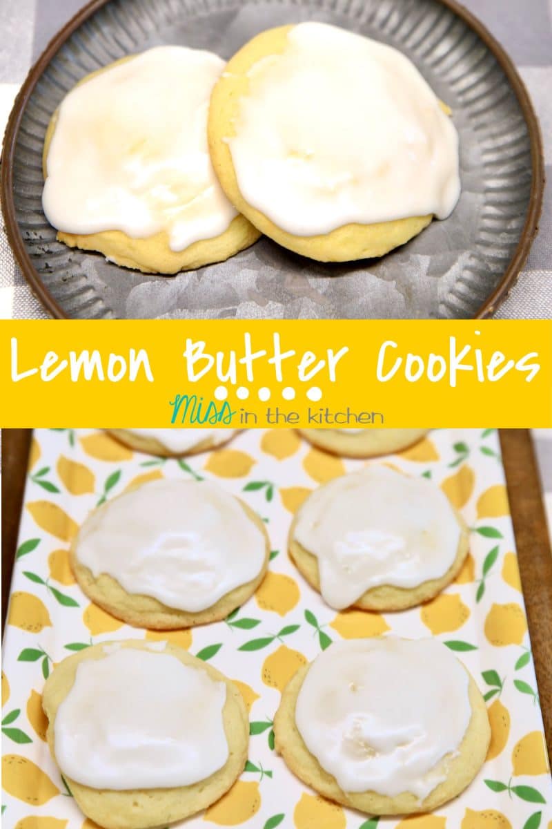 Lemon butter cookies on a plate/lemon platter.