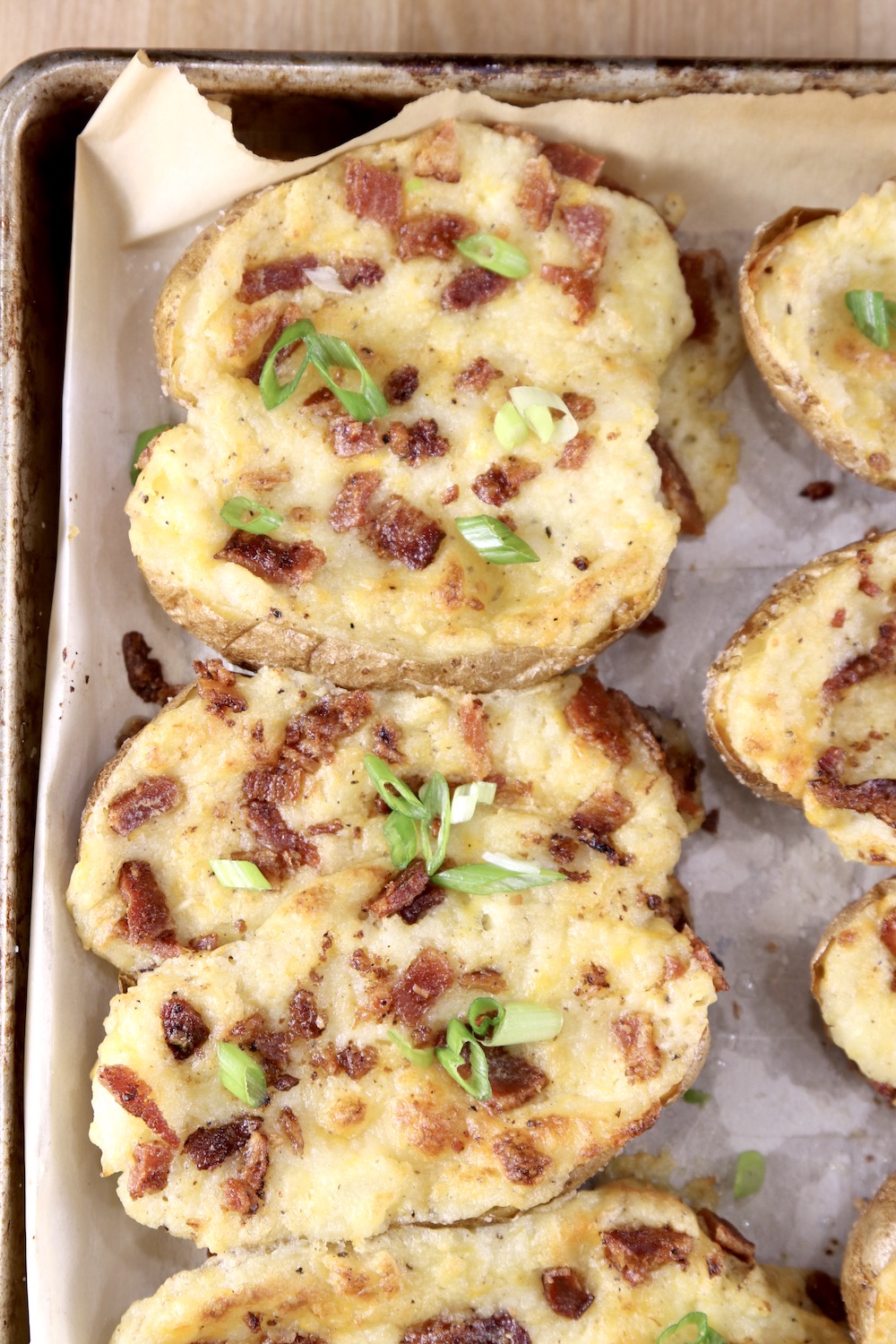 Bacon and cheese twice baked potatoes