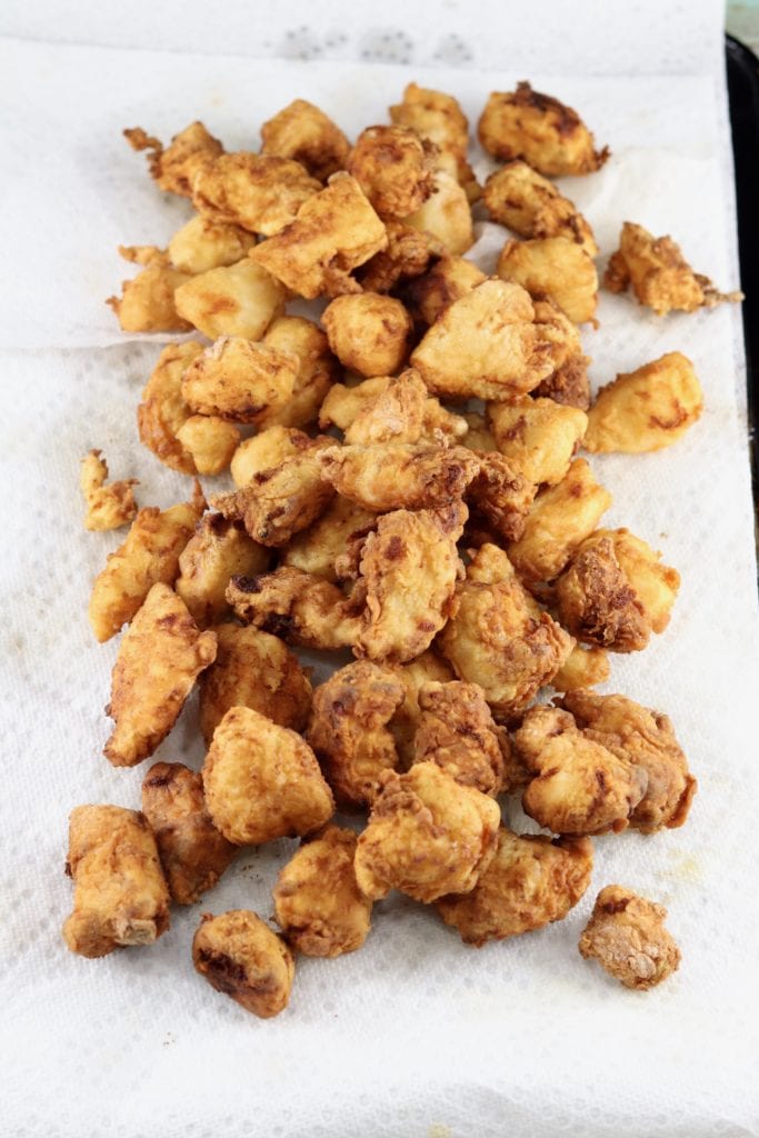 Fried Chicken pieces for sesame chicken
