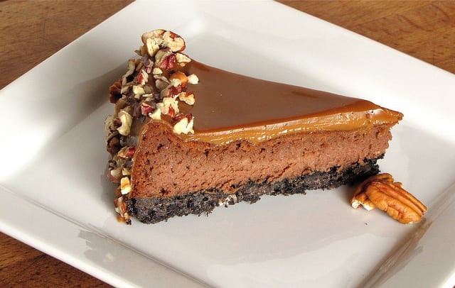 Chocolate Cheesecake with Caramel Ganache