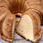 brown butter pound cake - one slice turned sideways