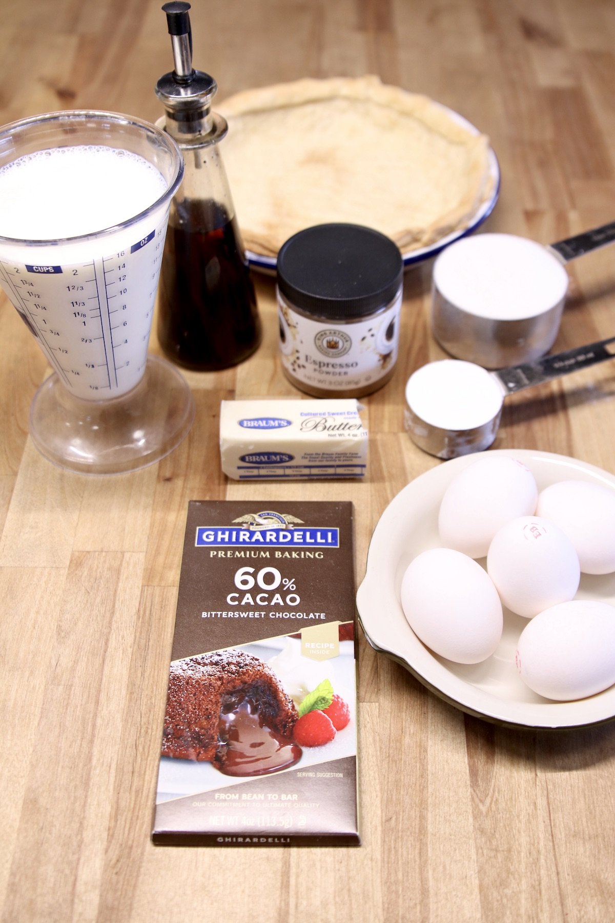 ingredients chocolate pie