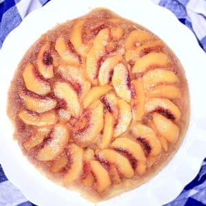 Peach Upside Down Cake - Miss in the Kitchen