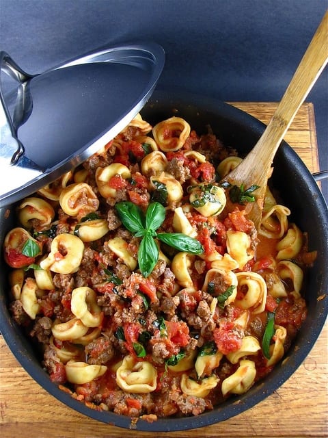 Easy Cheese Tortellini with Meat Sauce | Miss in the Kitchen