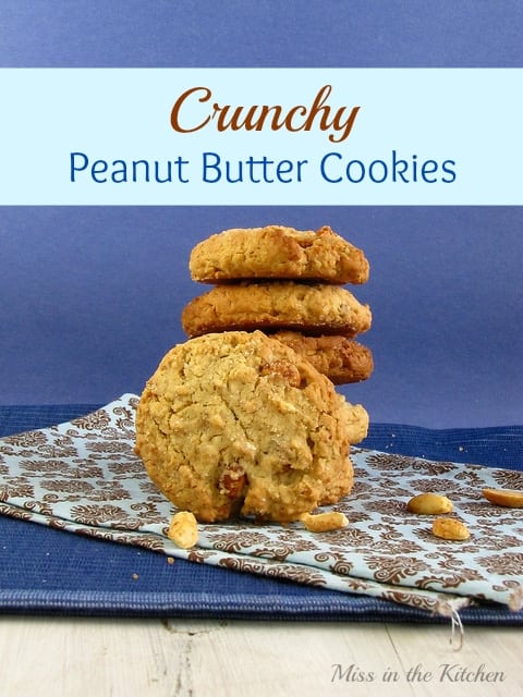 Crunchy Peanut Butter Cookies - Miss in the Kitchen