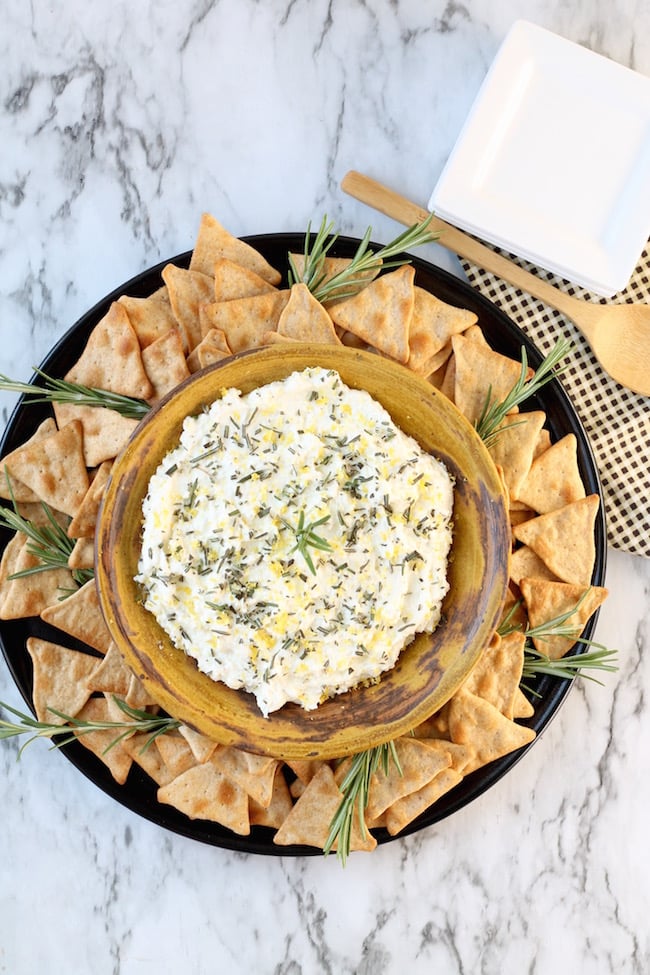 Whipped Feta Spread served with pita chips