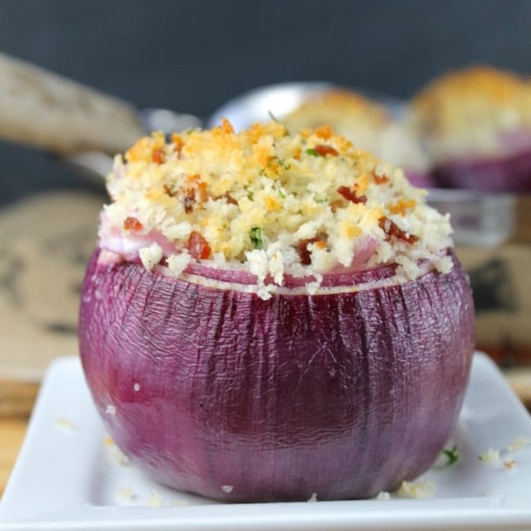 Creamy Roasted Red Onions