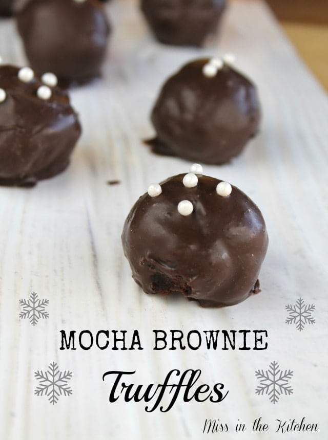 Mocha Brownie Truffles from Miss in the Kitchen