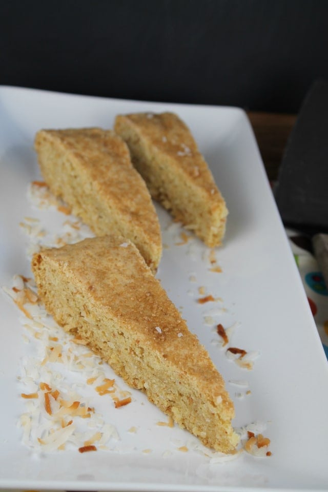 brown butter toasted coconut cookie wedges