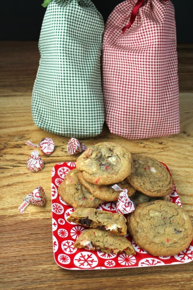 peppermint choc chip cookies