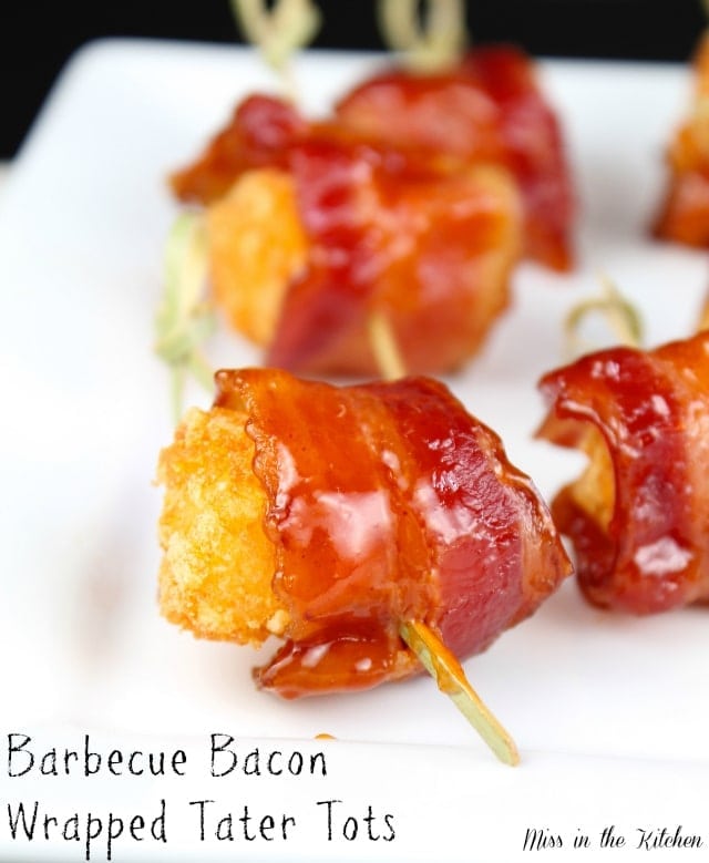 Barbecue Bacon Wrapped Tater Tots 
