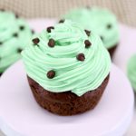 MInt Chocolate Cupcakes with mini chocolate chips