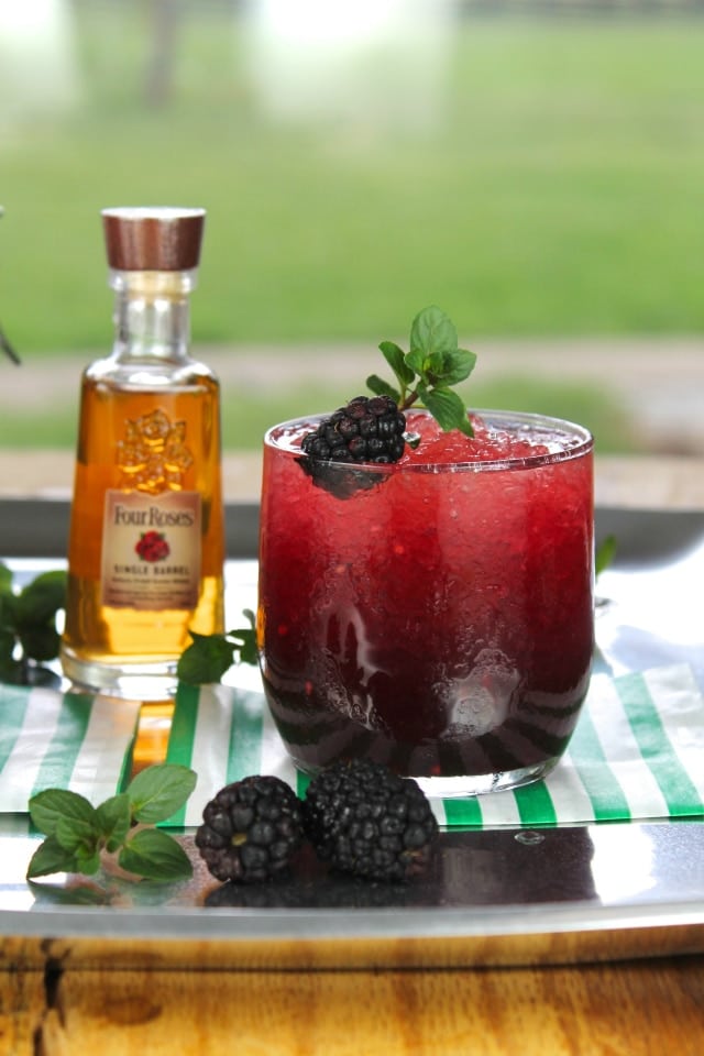 Blackberry Mint Julep Cocktail #FourRoses