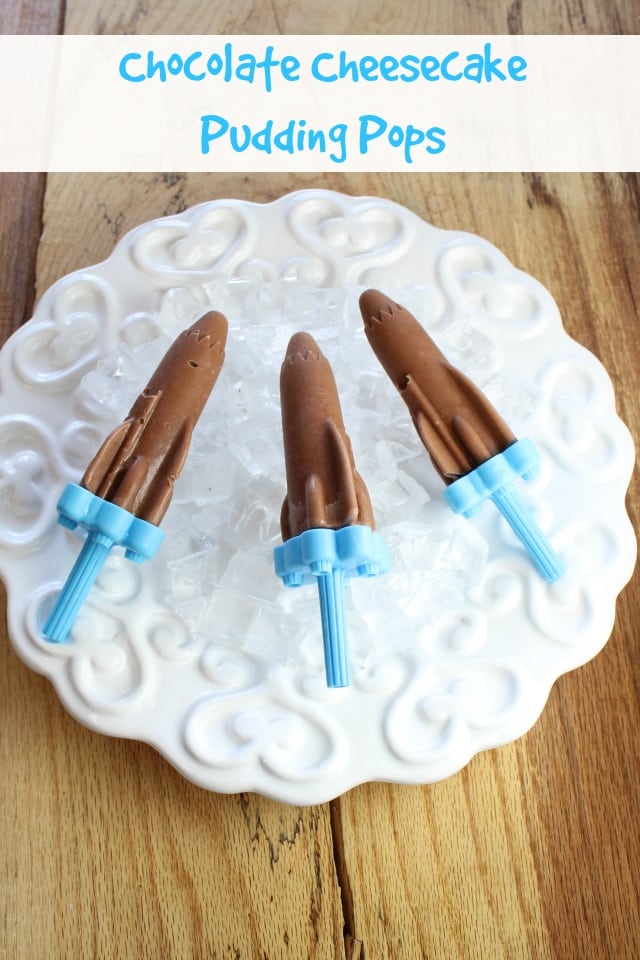 Chocolate Cheesecake Pudding Pops from MIss in the Kitchen
