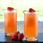 Strawberry Mango Coolers in 2 glasses.