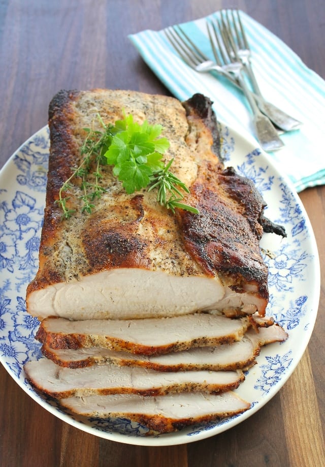 Pork Loin Roast on a platter