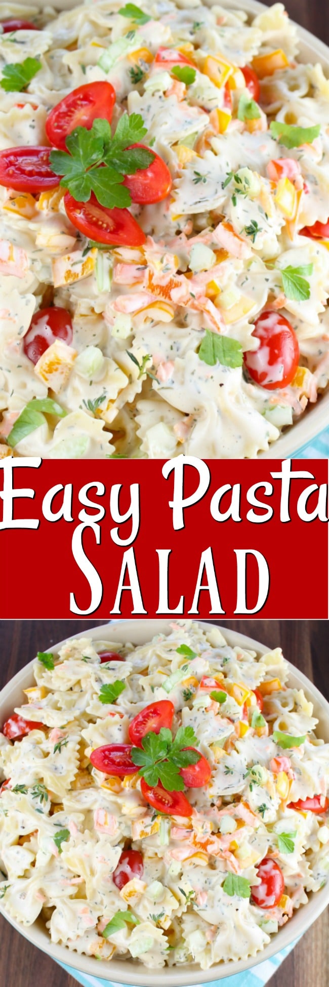 Easy Pasta Salad Photo Collage