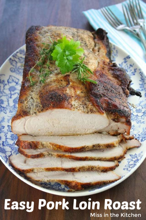 Sliced pork loin roast
