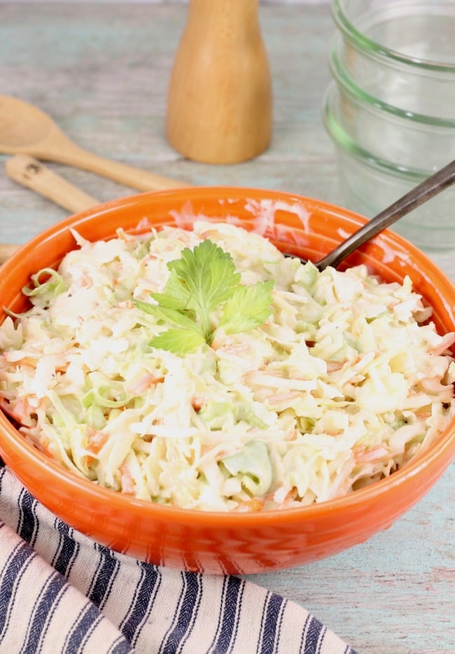 Creamy Coleslaw with easy homemade coleslaw dressing