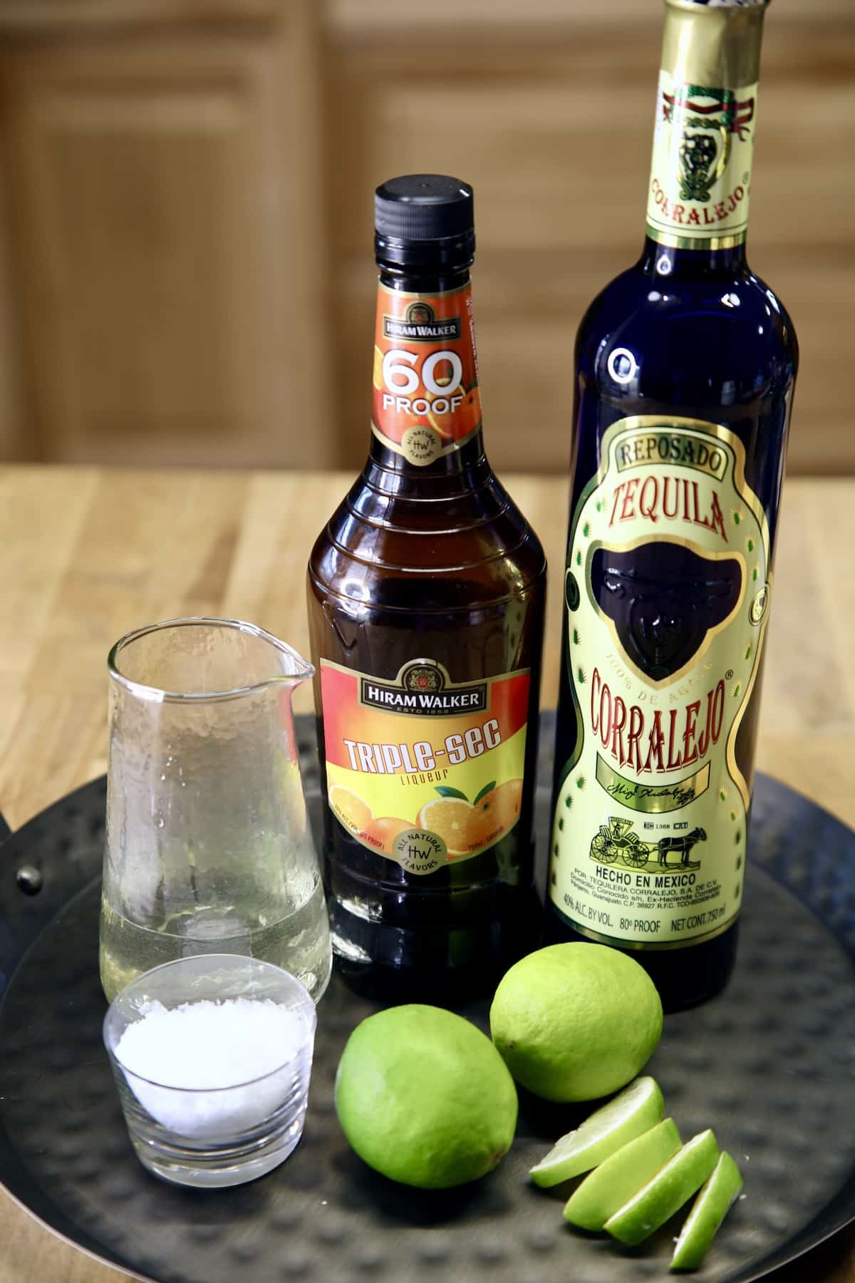 Ingredients for Margaritas.
