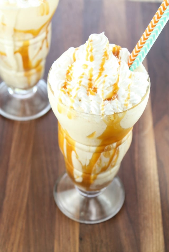 Peanut Butter Caramel Milkshakes for #milkshakeweek