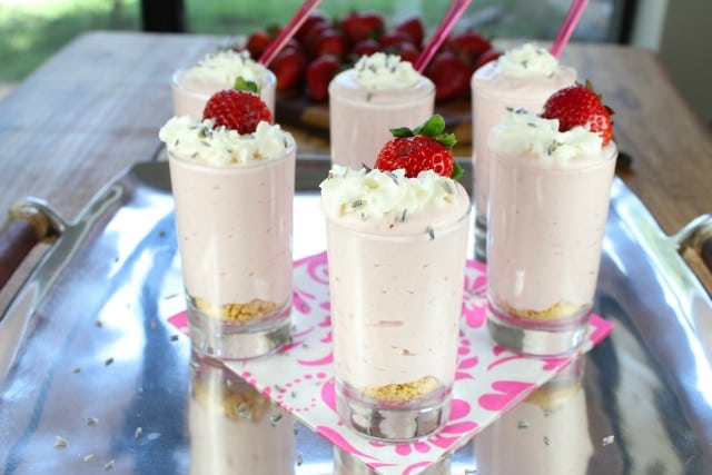 Strawberry Lavender Mousse from missinthekitchen.com #cookforthecure