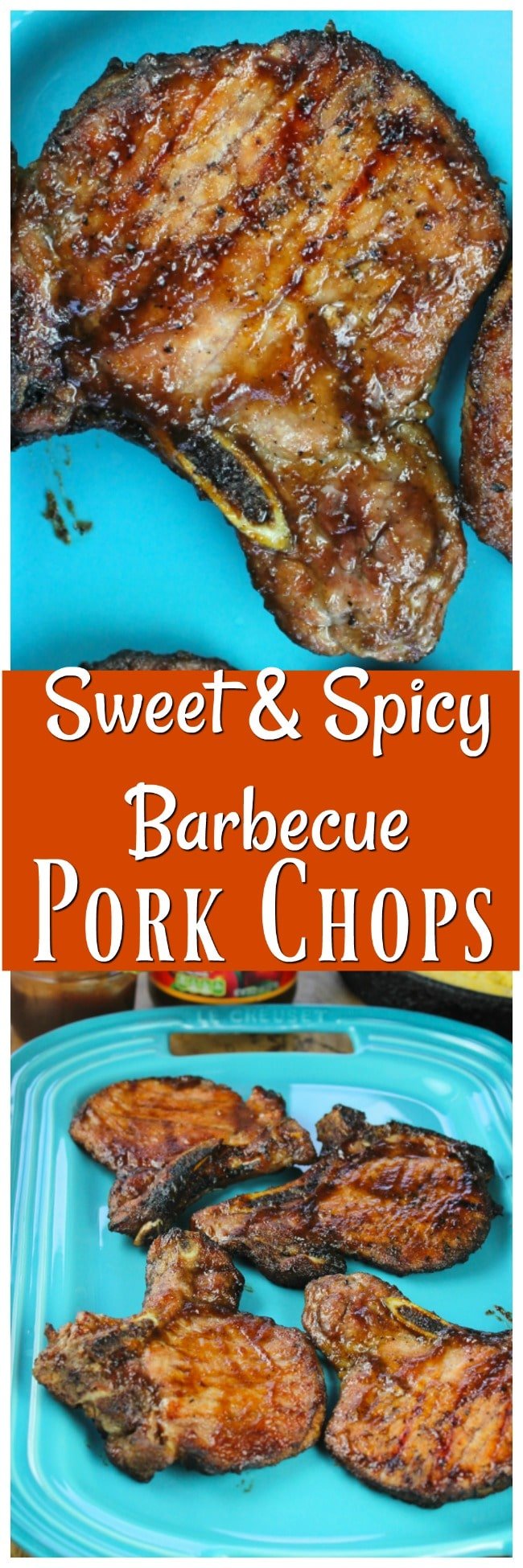 Sweet and Spicy Barbecue Pork Chops - Miss in the Kitchen