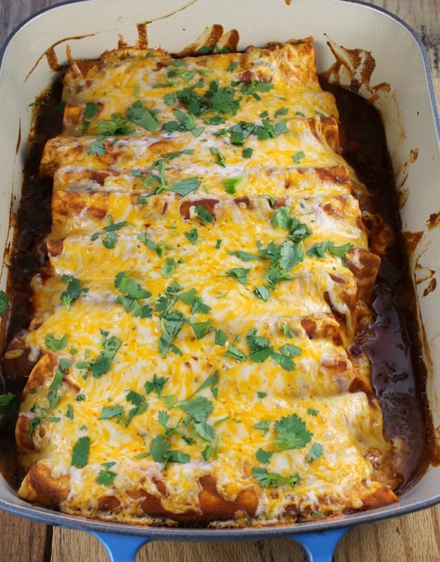 Colorado Chicken Enchiladas - Miss in the Kitchen