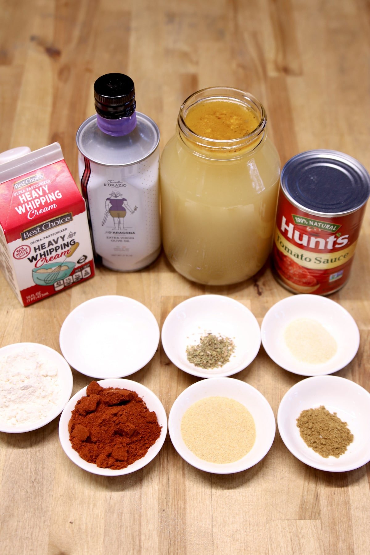 ingredients for enchilada sauce.