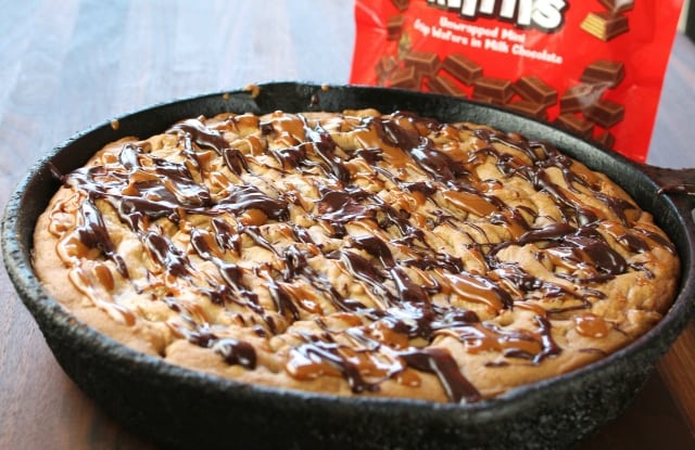 Kit Kat Skillet Cookies from Miss in the Kitchen