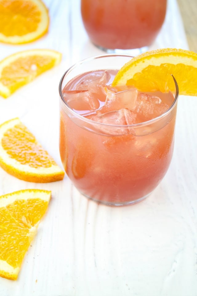 Orange Pomegranate Moscato Cocktail from missinthekitchen.com