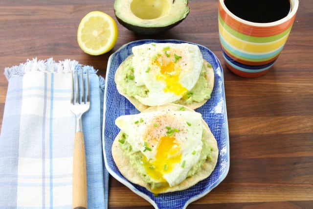Egg and Smashed Avocado Tostadas from Miss in the Kitchen