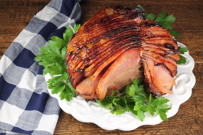 Easy Peach and Ginger Glazed Ham with Petit Jean Meats Spiral Sliced Ham