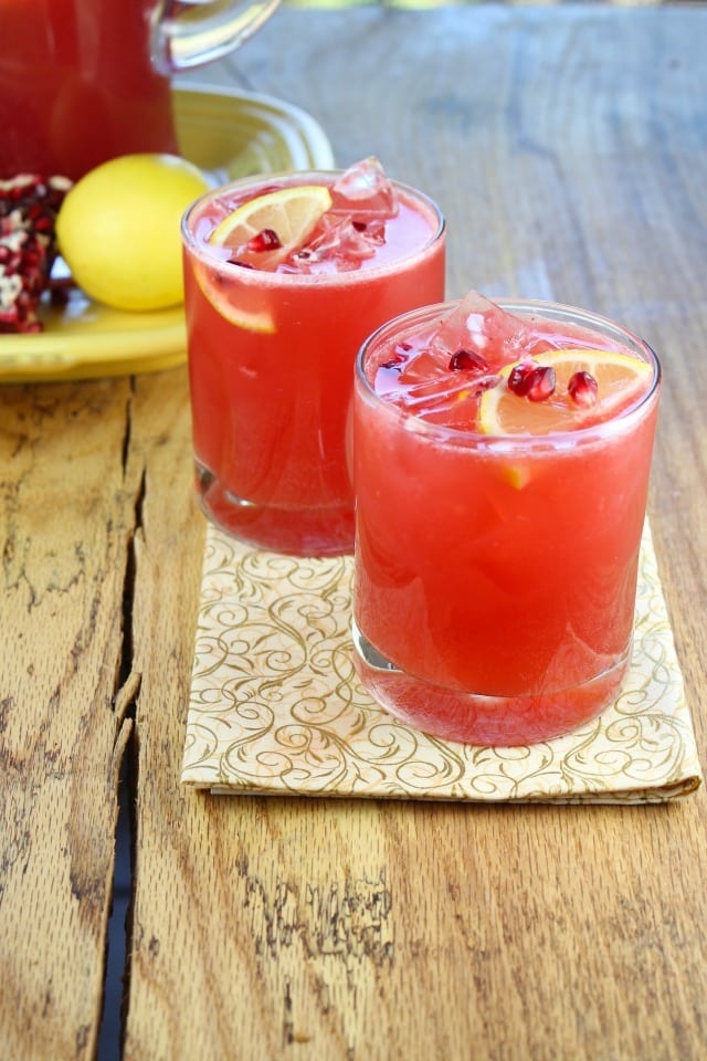 Sparkling Strawberry Pomegranate Cocktails From Miss in the Kitchen