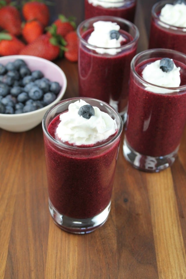 Berry Soup Dessert Shooters for #ProgressiveEats from Miss in the Kitchen
