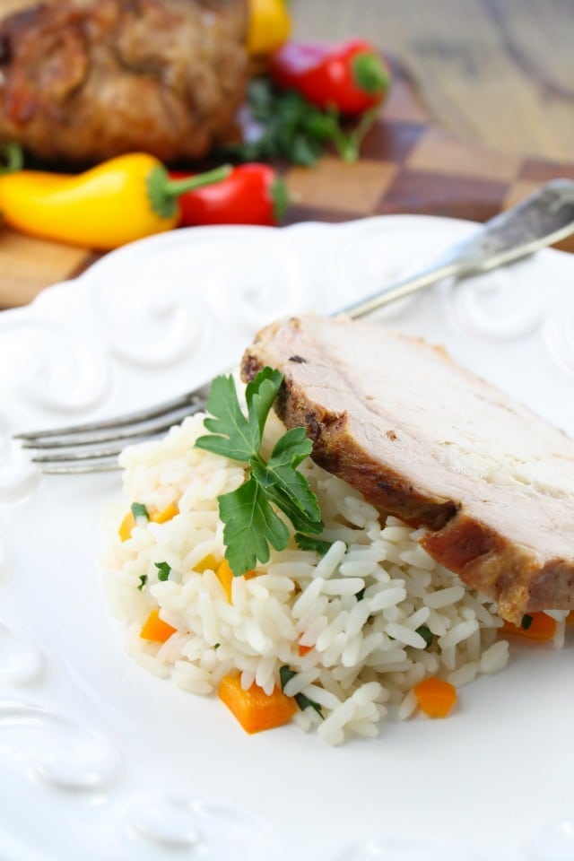 Apple Butter Braised Pork Loin Recipe from Miss in the Kitchen