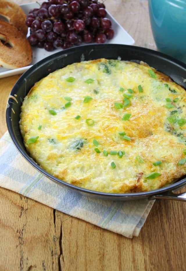 Ham and Broccoli Frittata from Miss in the Kitchen