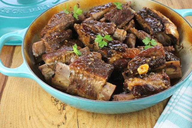 Peach and Ginger Braised Short Ribs