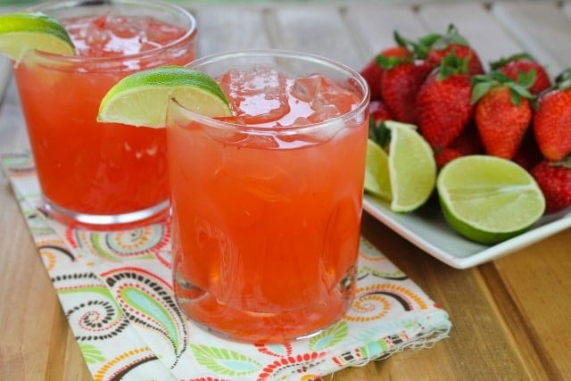 Strawberry Limeade Punch Recipe from Miss in the Kitchen