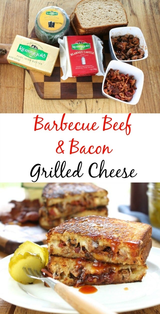 Barbecue Beef & Bacon Grilled Cheese Sandwich Recipe from missinthekitchen.com