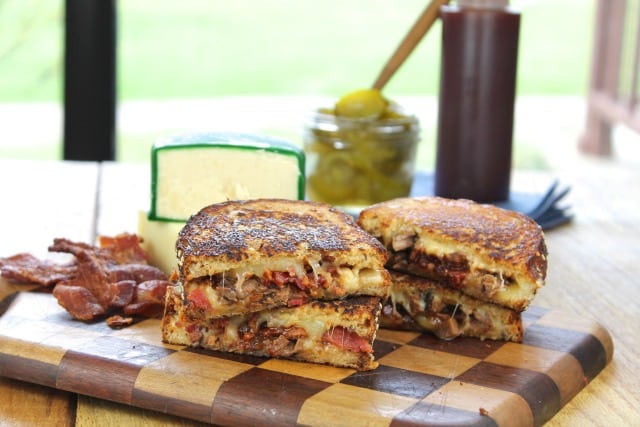 Barbecue Beef & Bacon Grilled Cheese from missinthekitchen.com