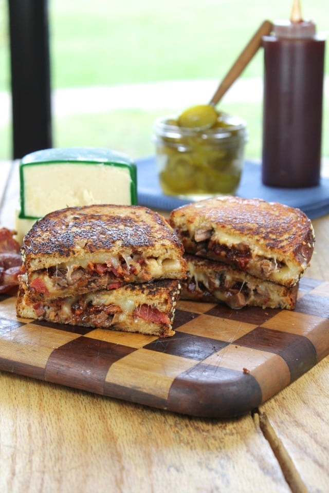 Barbecue Beef and Bacon Grilled Cheese