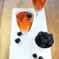 Blackberry Kir Royale Cocktail from Miss in the Kitchen